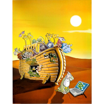 Ali Miraee 29x21cm Orijinal Karikatür BOD04593