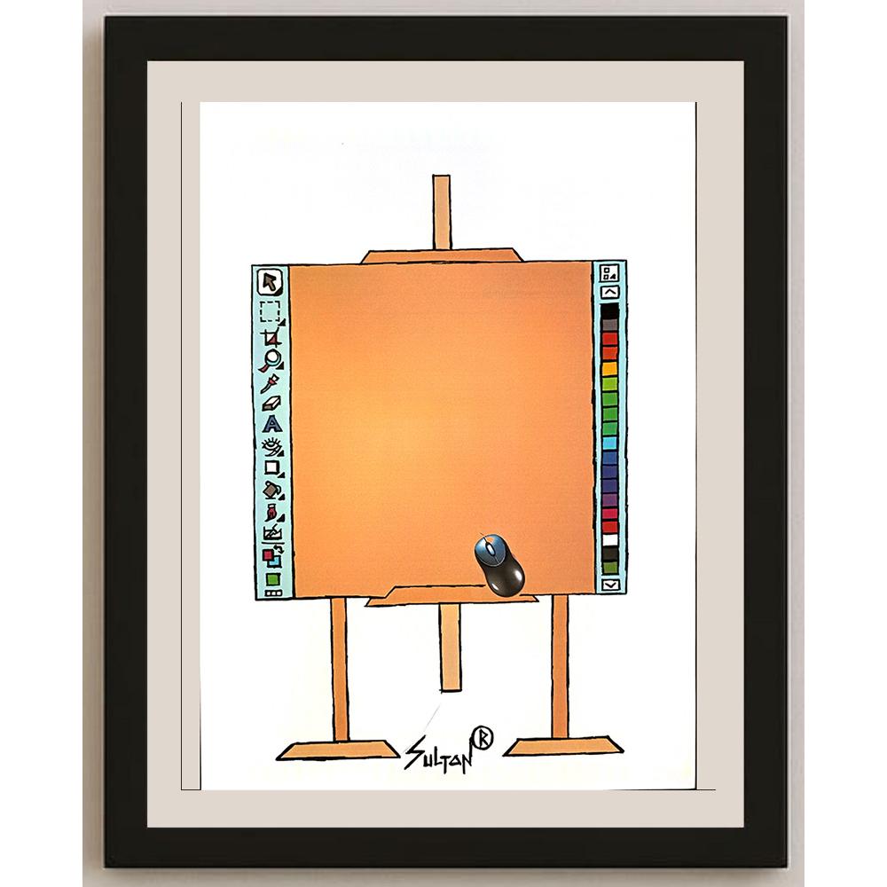 Reshad Sultanovic 29x21cm Orijinal Karikatür BOD04599