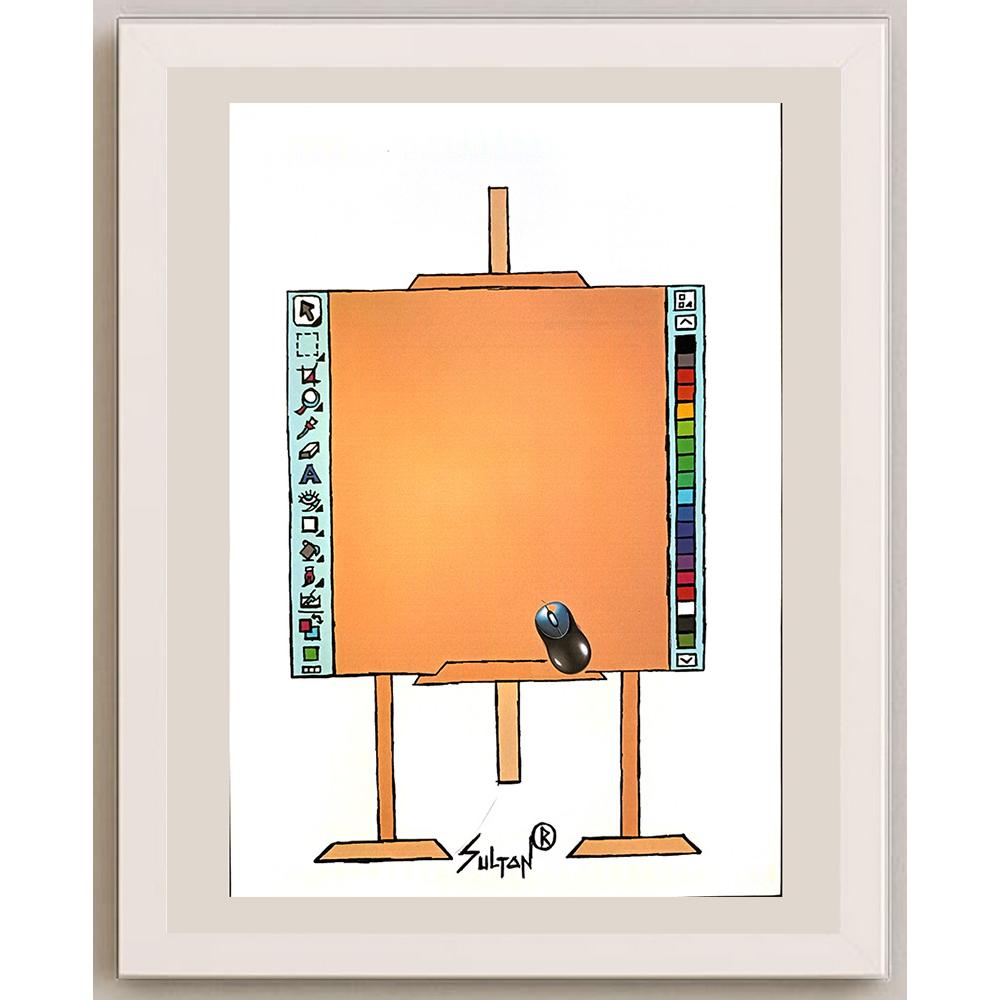 Reshad Sultanovic 29x21cm Orijinal Karikatür BOD04599