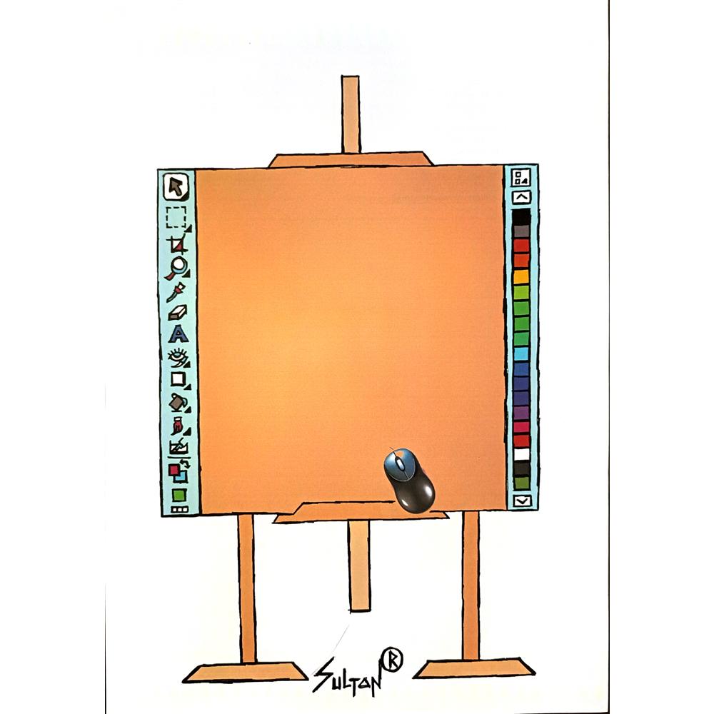 Reshad Sultanovic 29x21cm Orijinal Karikatür BOD04599