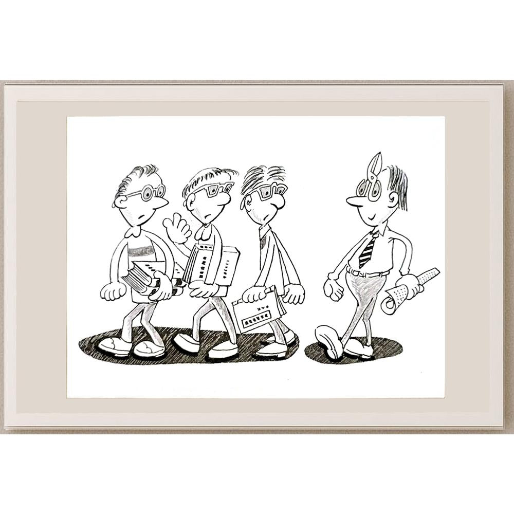 Ma Heng Chao 21x16cm Orijinal Karikatür BOD04605