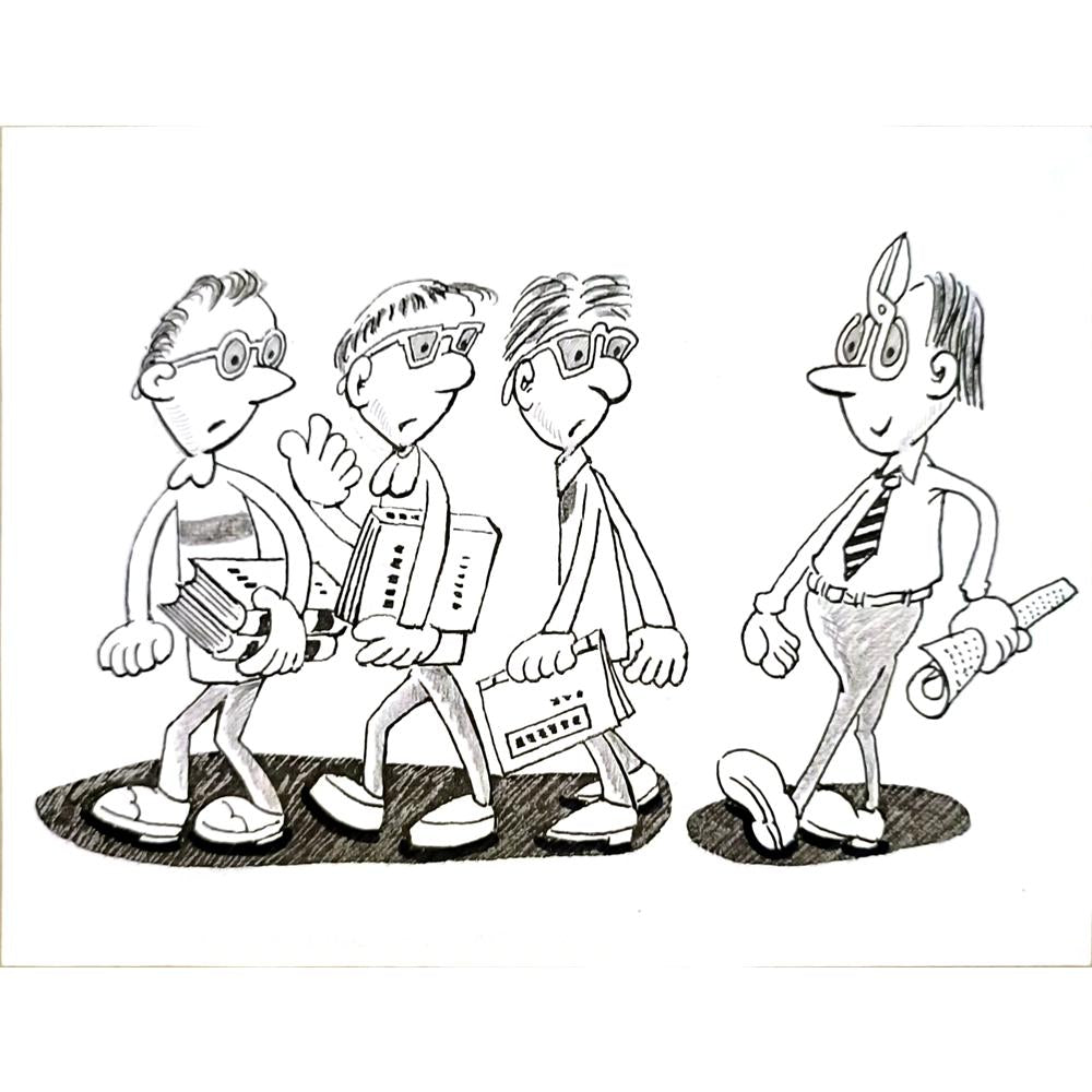 Ma Heng Chao 21x16cm Orijinal Karikatür BOD04605