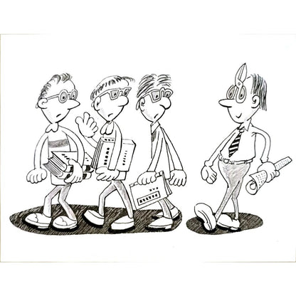 Ma Heng Chao 21x16cm Orijinal Karikatür BOD04605