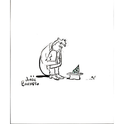Jorge Barreto 29x21cm Orijinal Karikatür BOD04607