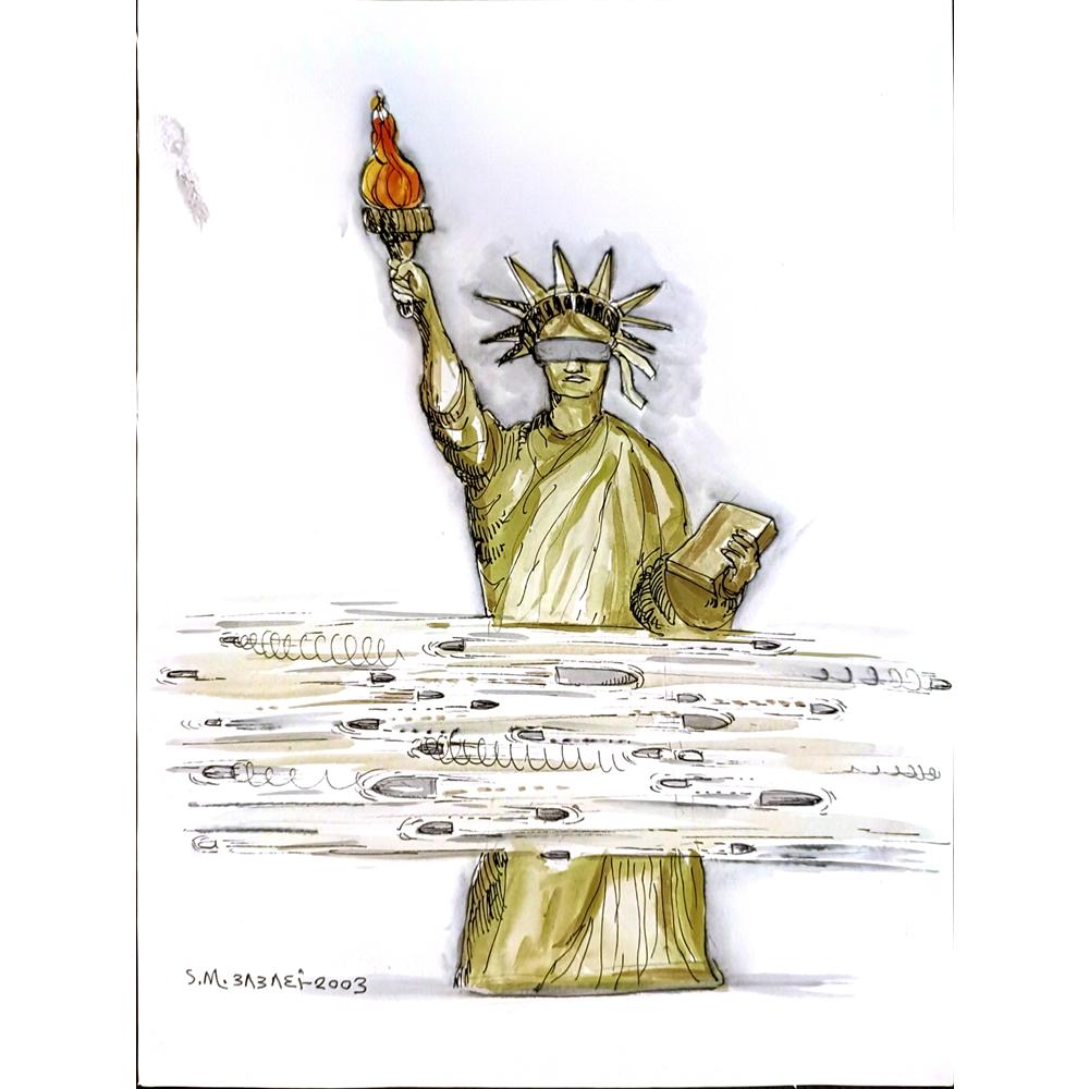Smaeil Babaei 33x25cm Orijinal Karikatür BOD04608