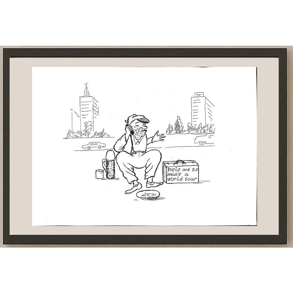 Yosef Fayer 33x23cm Orijinal Karikatür BOD04614
