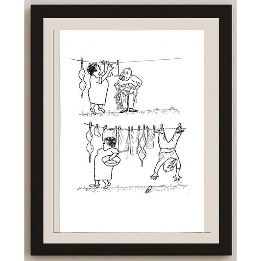 Yosef Fayer 33x23cm Orijinal Karikatür BOD04616