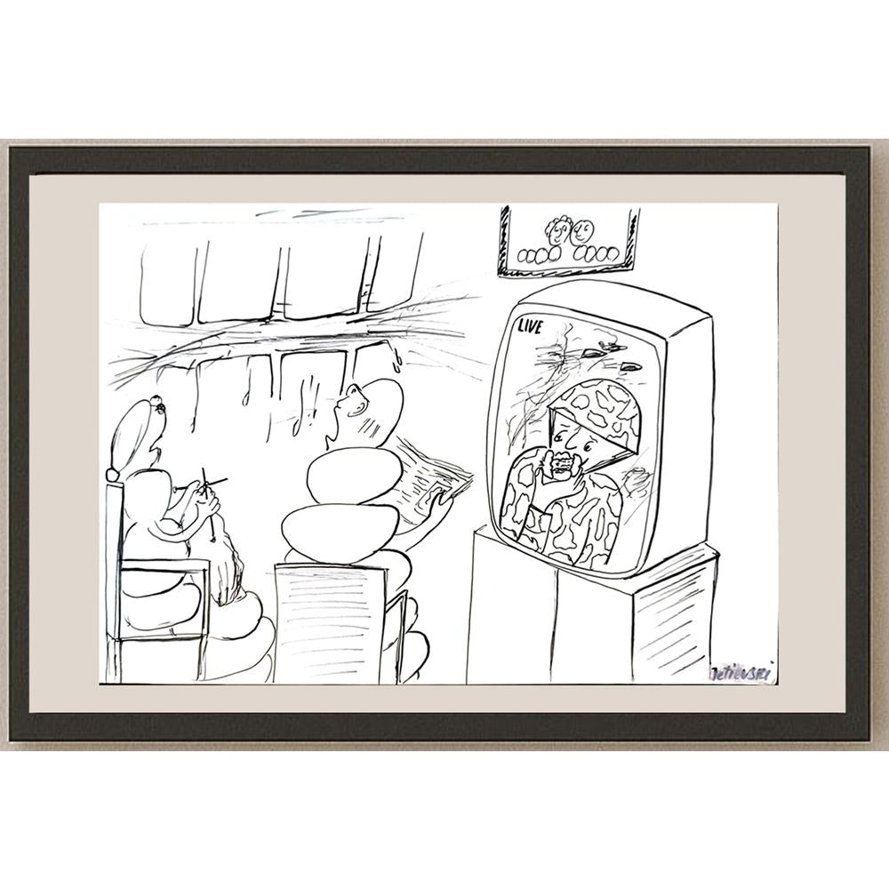 Michael Tetievski 29x21cm Orijinal Karikatür BOD04617