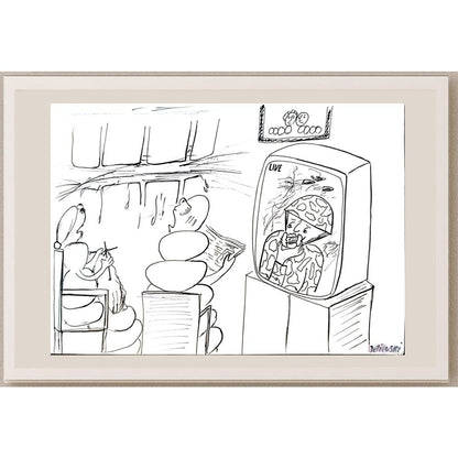 Michael Tetievski 29x21cm Orijinal Karikatür BOD04617
