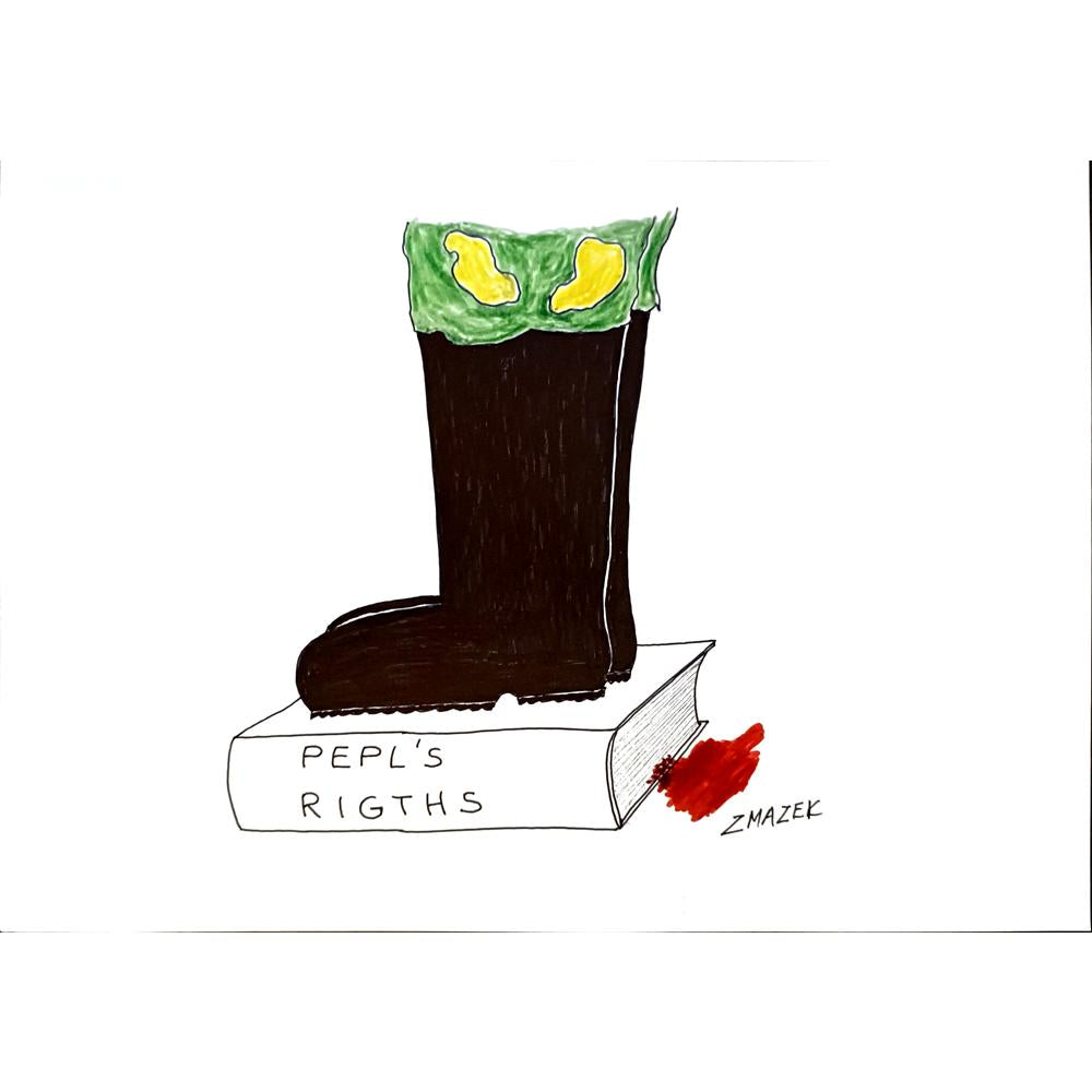 Stanko Zmazek 29x21cm Orijinal Karikatür BOD04622