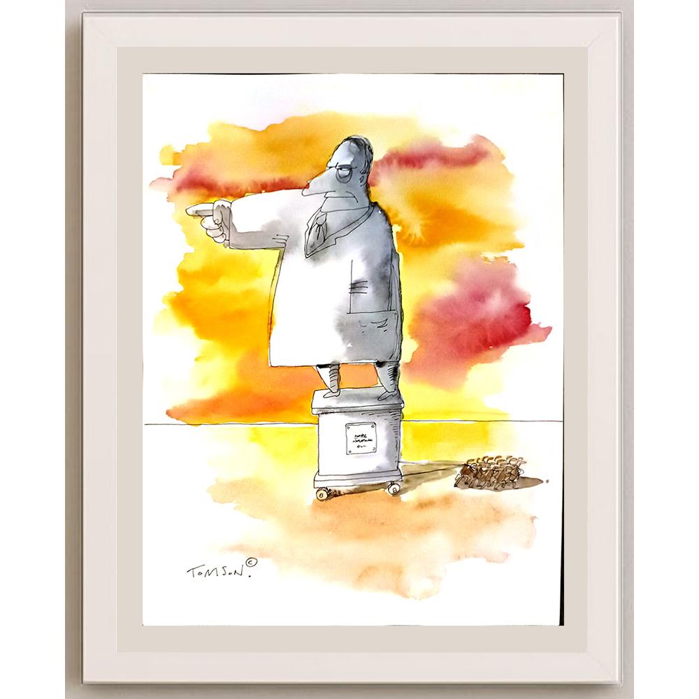 Tomek Woloszyn 30x24cm Orijinal Karikatür BOD04624