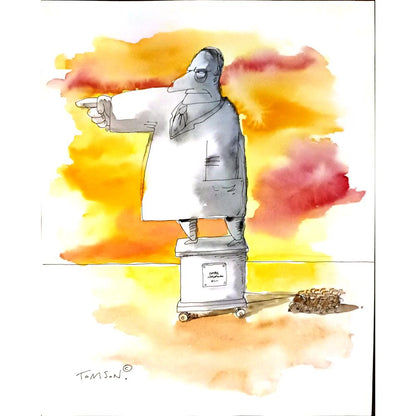 Tomek Woloszyn 30x24cm Orijinal Karikatür BOD04624