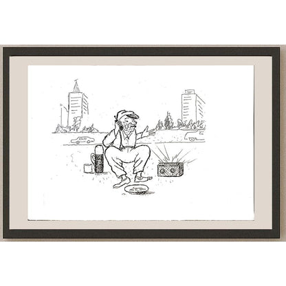 Yosef Fayer 33x23cm Orijinal Karikatür BOD04628