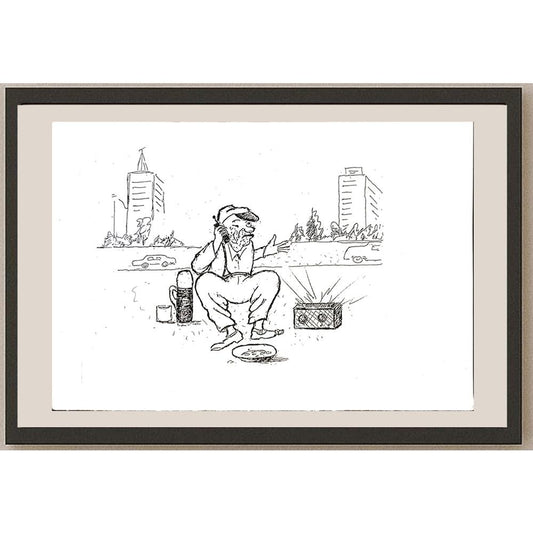 Yosef Fayer 33x23cm Orijinal Karikatür BOD04628