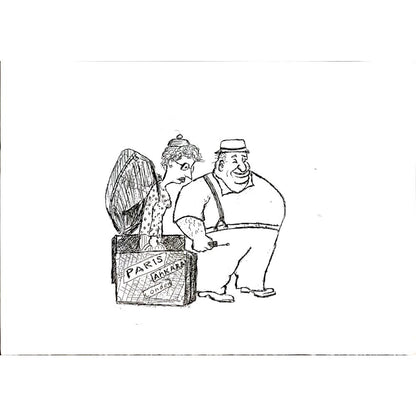 Yosef Fayer 33x23cm Orijinal Karikatür BOD04629