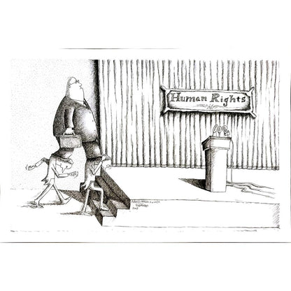 Nahid Maghdoud 35x25cm Orijinal Karikatür BOD04646