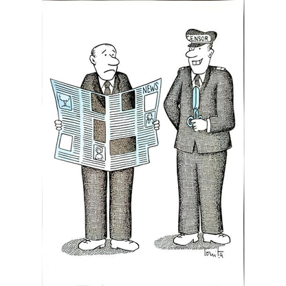 Nicolae Ionita 43x30cm Orijinal Karikatür BOD04649