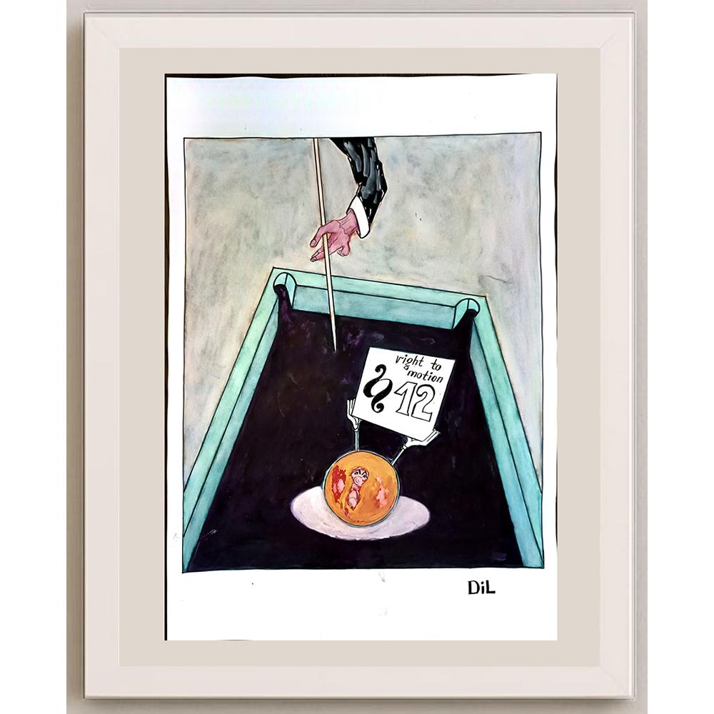 Dilyan Dochev 43x30cm Orijinal Karikatür BOD04654