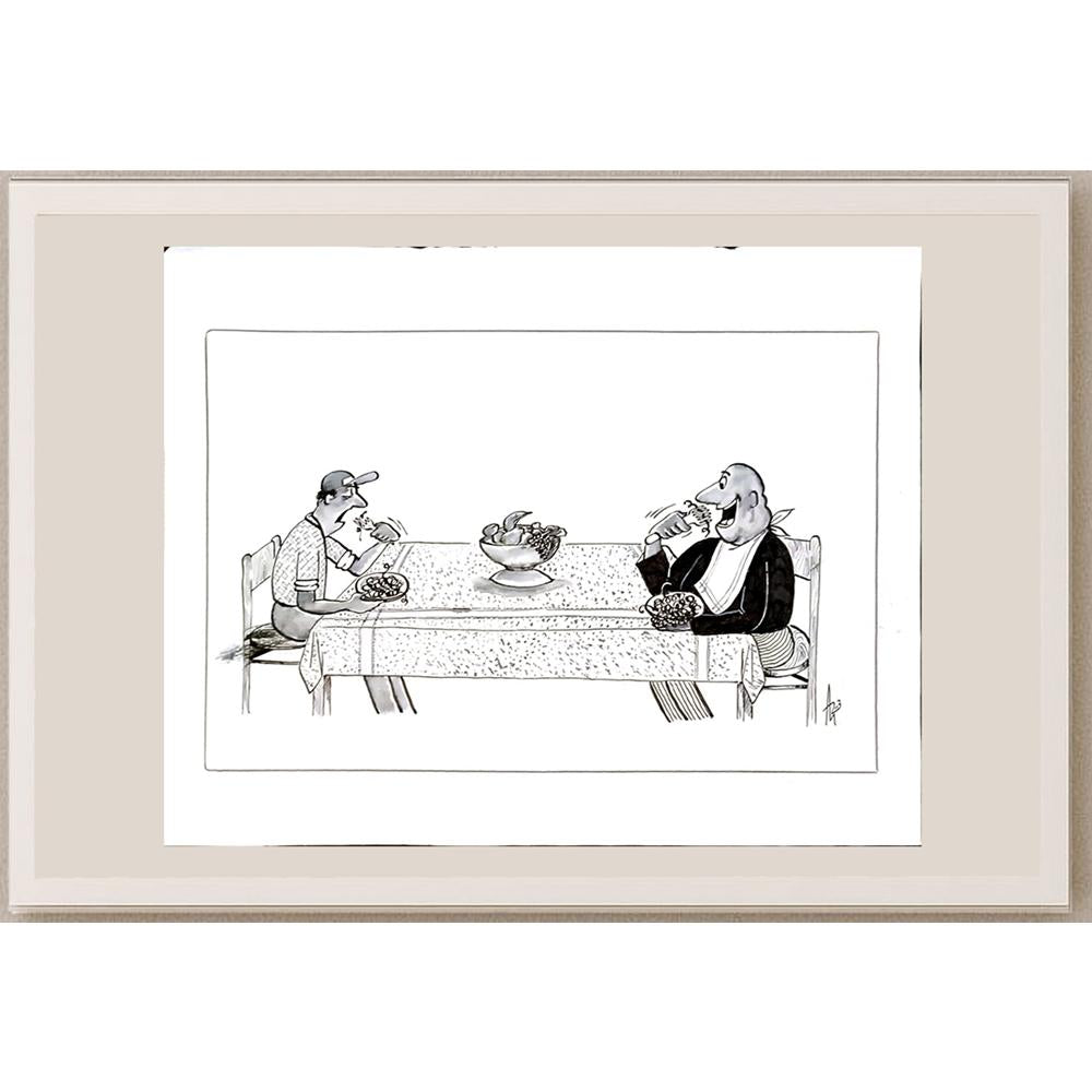 Milan Alasevic 39x33cm Orijinal Karikatür BOD04657