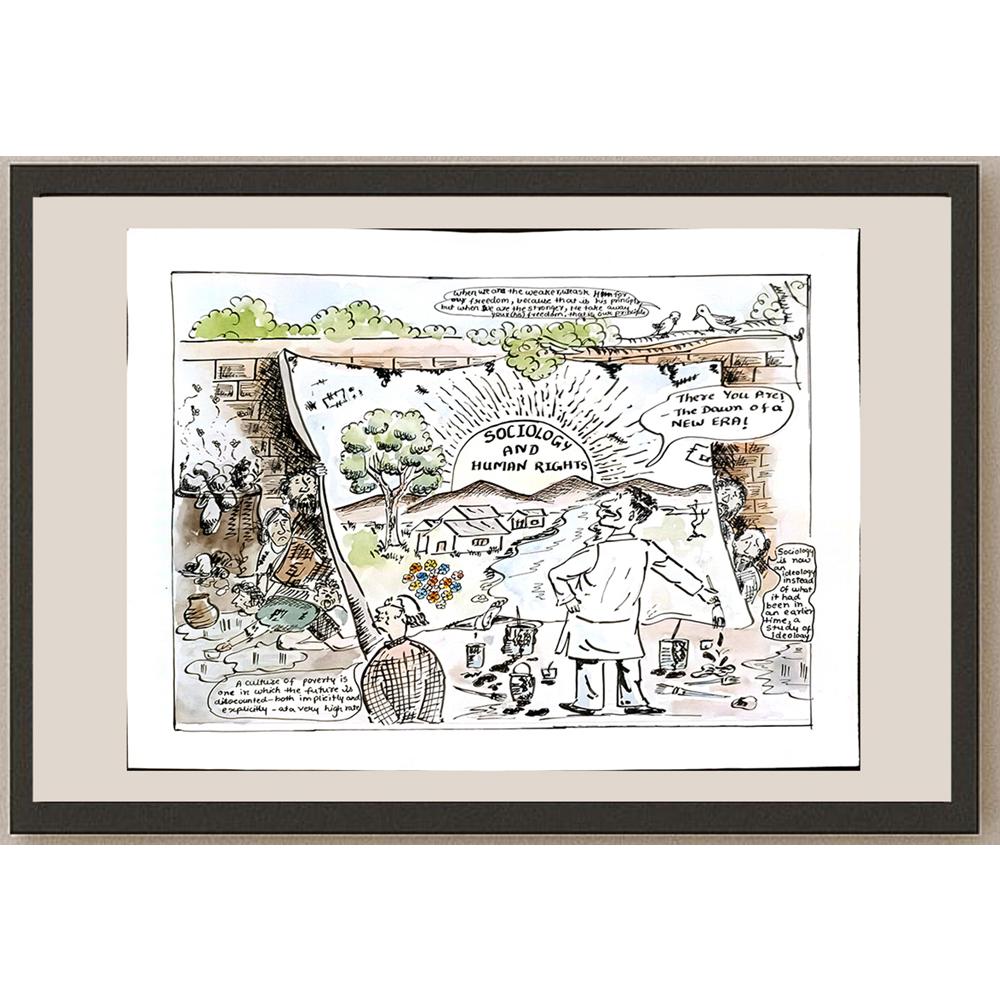 Jayshree Chavan 39x33cm Orijinal Karikatür BOD04659
