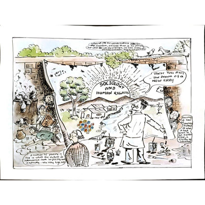 Jayshree Chavan 39x33cm Orijinal Karikatür BOD04659