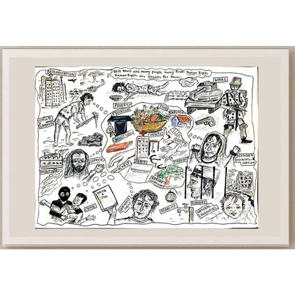 Gauti Minde 39x33cm Orijinal Karikatür BOD04660