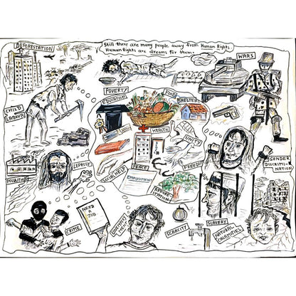 Gauti Minde 39x33cm Orijinal Karikatür BOD04660
