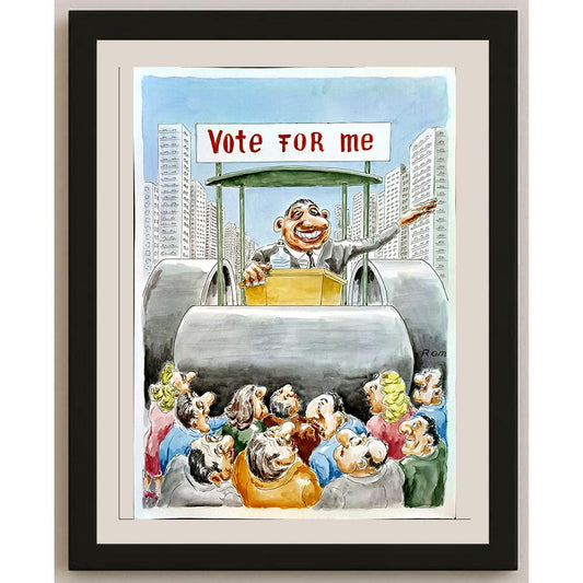 Romanov Vladimir 39x30cm Orijinal Karikatür BOD04661