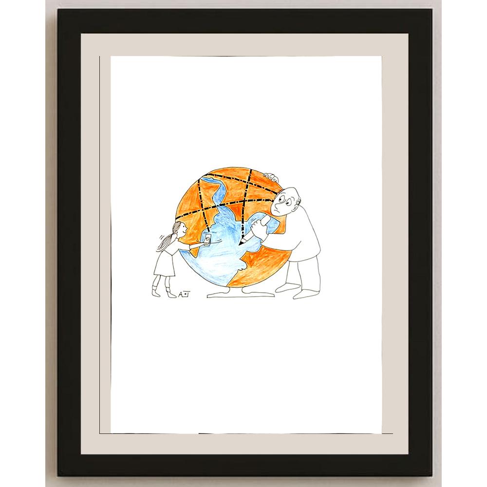 Anahita Abasi 43x30cm Orijinal Karikatür BOD04663