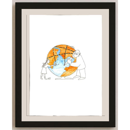 Anahita Abasi 43x30cm Orijinal Karikatür BOD04663