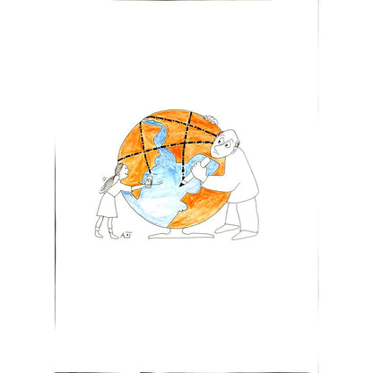 Anahita Abasi 43x30cm Orijinal Karikatür BOD04663