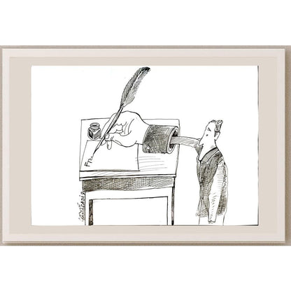Baniasadi Mohammad Ali 29x21cm Orijinal Karikatür BOD04667