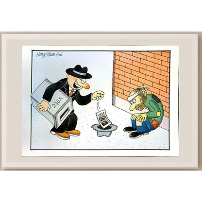 Hong Shun Hai 29x21cm Orijinal Karikatür BOD04670