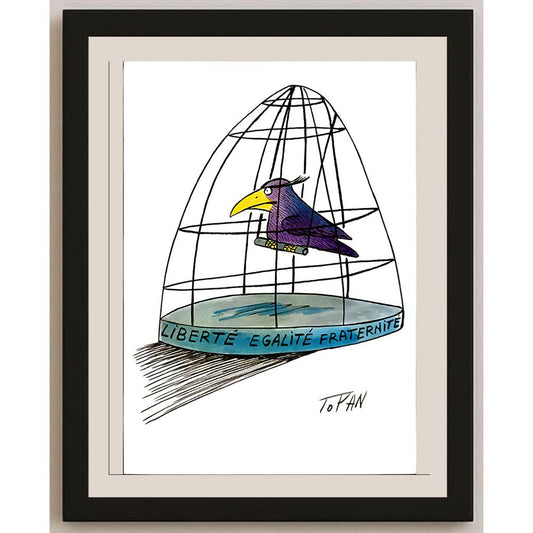 Cristian Topan 29x21cm Orijinal Karikatür BOD04672