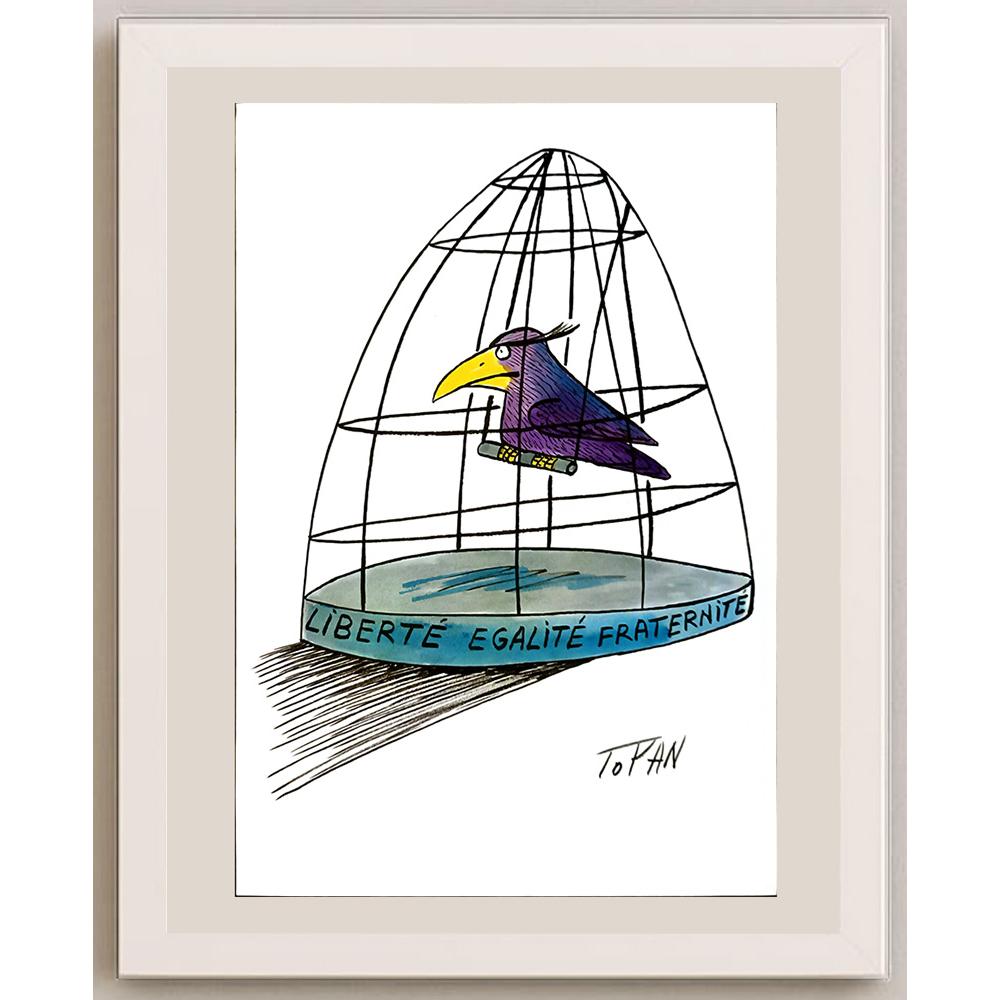 Cristian Topan 29x21cm Orijinal Karikatür BOD04672