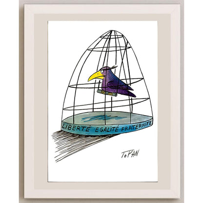 Cristian Topan 29x21cm Orijinal Karikatür BOD04672
