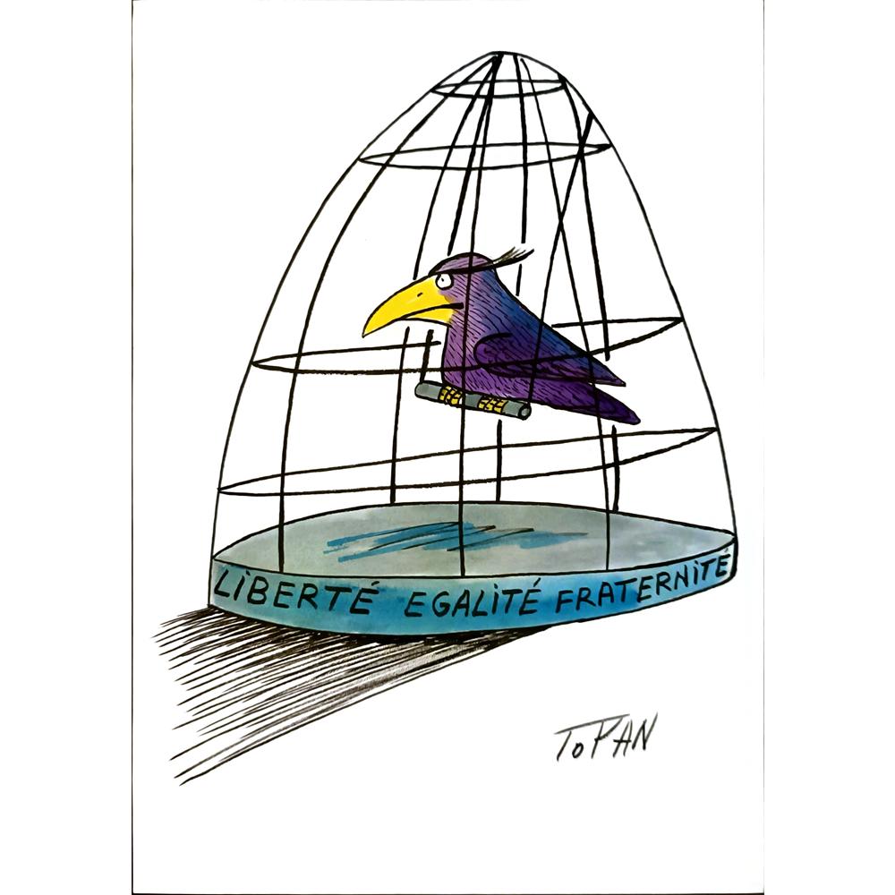 Cristian Topan 29x21cm Orijinal Karikatür BOD04672