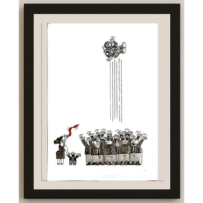 Li Rungwuan 29x21cm Orijinal Karikatür BOD04673