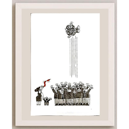 Li Rungwuan 29x21cm Orijinal Karikatür BOD04673