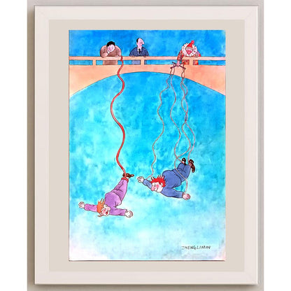 Zheng Limin 29x21cm Orijinal Karikatür BOD04674