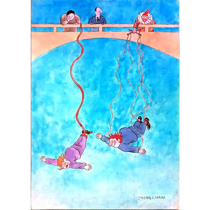 Zheng Limin 29x21cm Orijinal Karikatür BOD04674