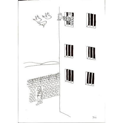 Masoud Ziaei Zardkhashosei 29x21cm Orijinal Karikatür BOD04678