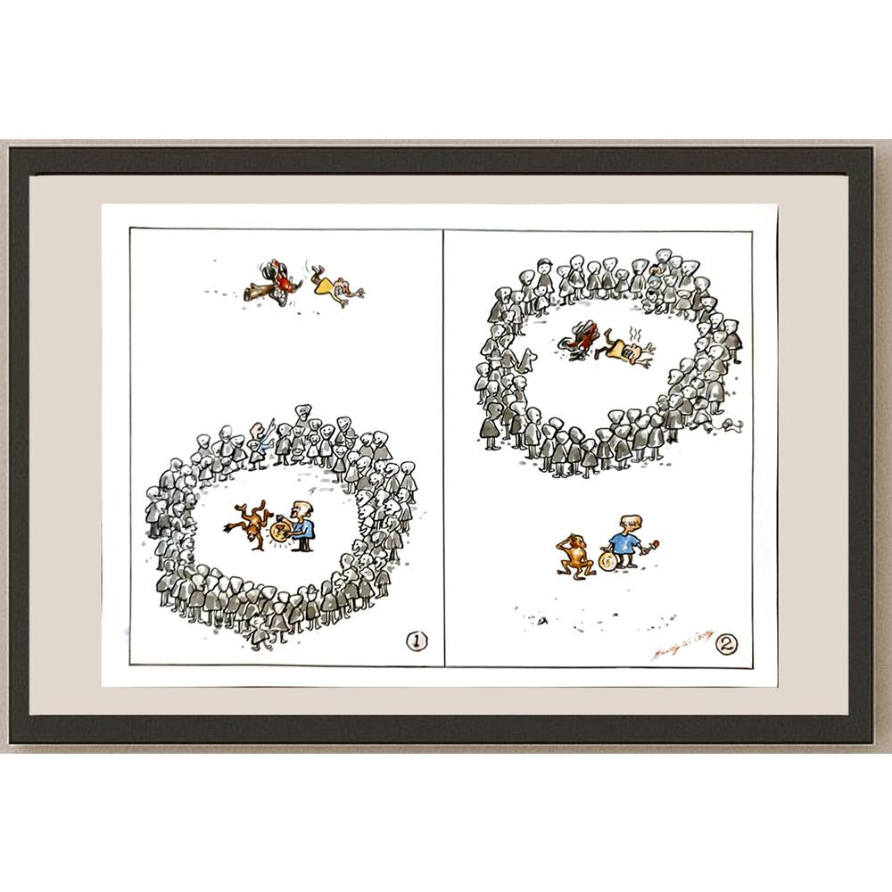 Huang Qi Gong 29x21cm Orijinal Karikatür BOD04681