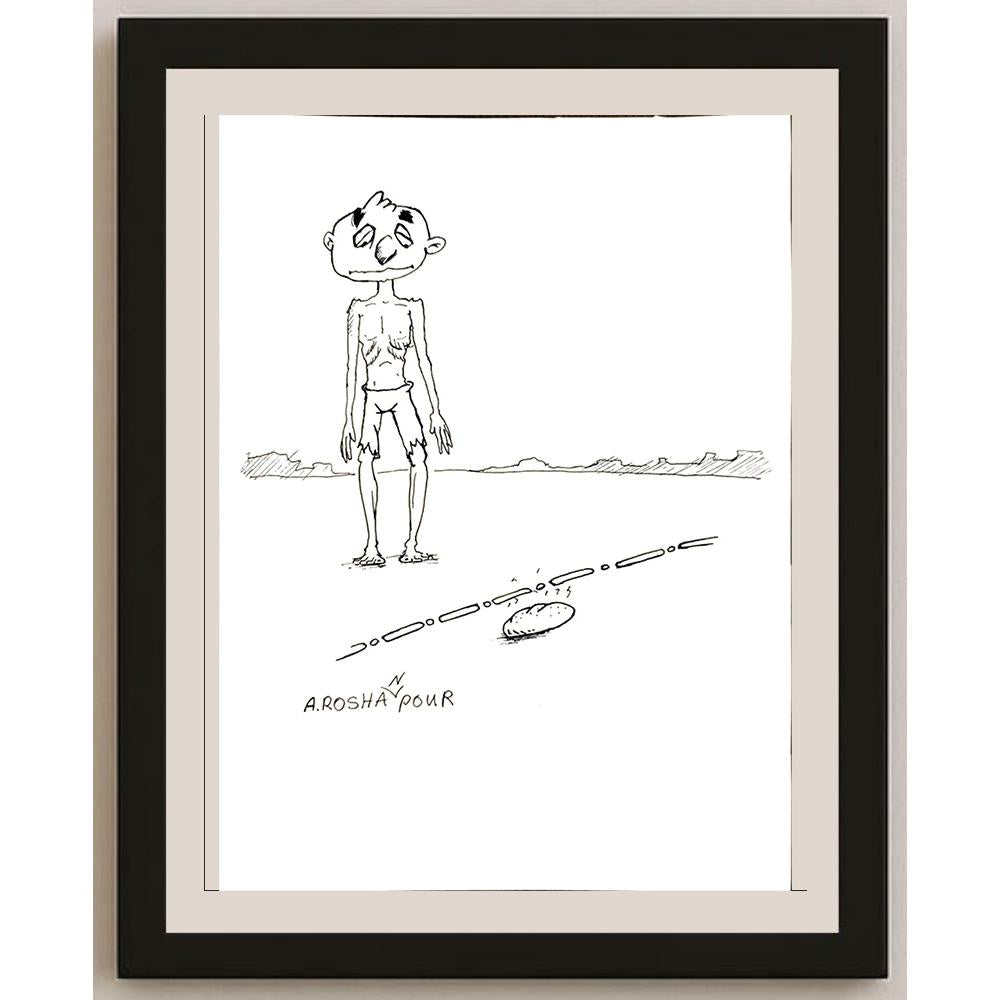 Amin Roshanpour 29x21cm Orijinal Karikatür BOD04682