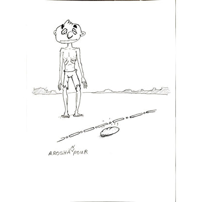Amin Roshanpour 29x21cm Orijinal Karikatür BOD04682