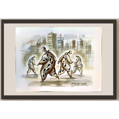 Andre Pijet 30x23cm Orijinal Karikatür BOD04683