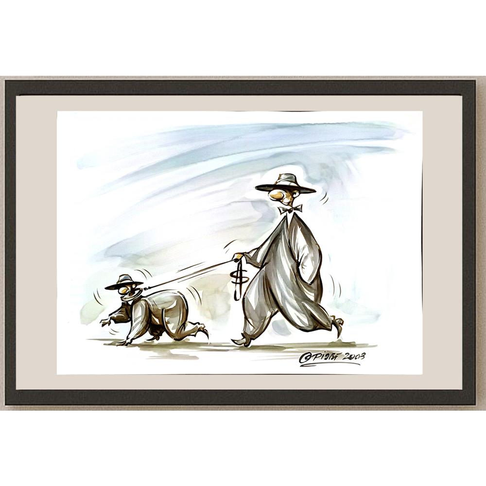 Andre Pijet 30x23cm Orijinal Karikatür BOD04684