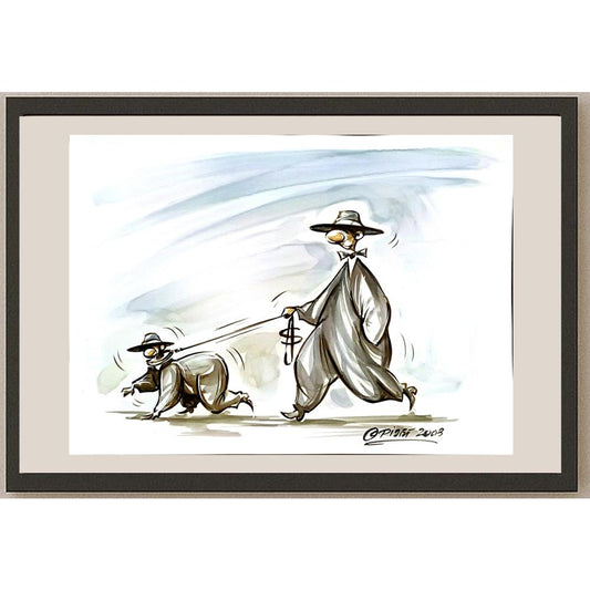 Andre Pijet 30x23cm Orijinal Karikatür BOD04684