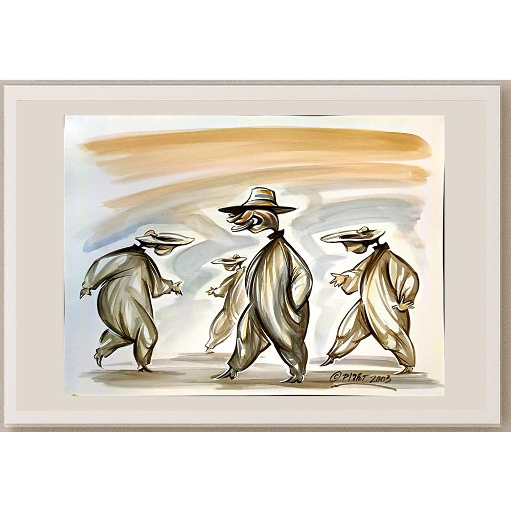Andre Pijet 30x23cm Orijinal Karikatür BOD04685