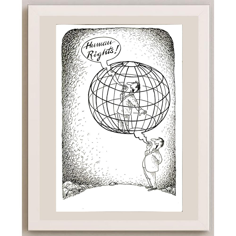 Aurel Stefan Alexandrescu 29x21cm Orijinal Karikatür BOD04686
